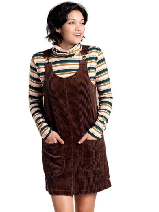 Toad&Co Dresses & Skirts - Toad&Co Women’s Brown Corduroy Overall Dress Size Medium